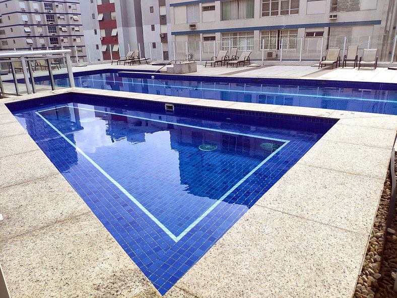 Book Santos - Unlimited 1608, Panorâmico com 3 dorm