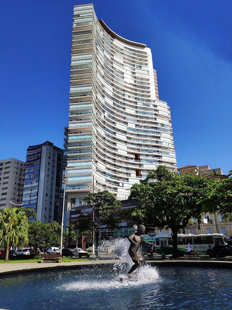 Book Santos - Unlimited 1608, Panorâmico com 3 dorm